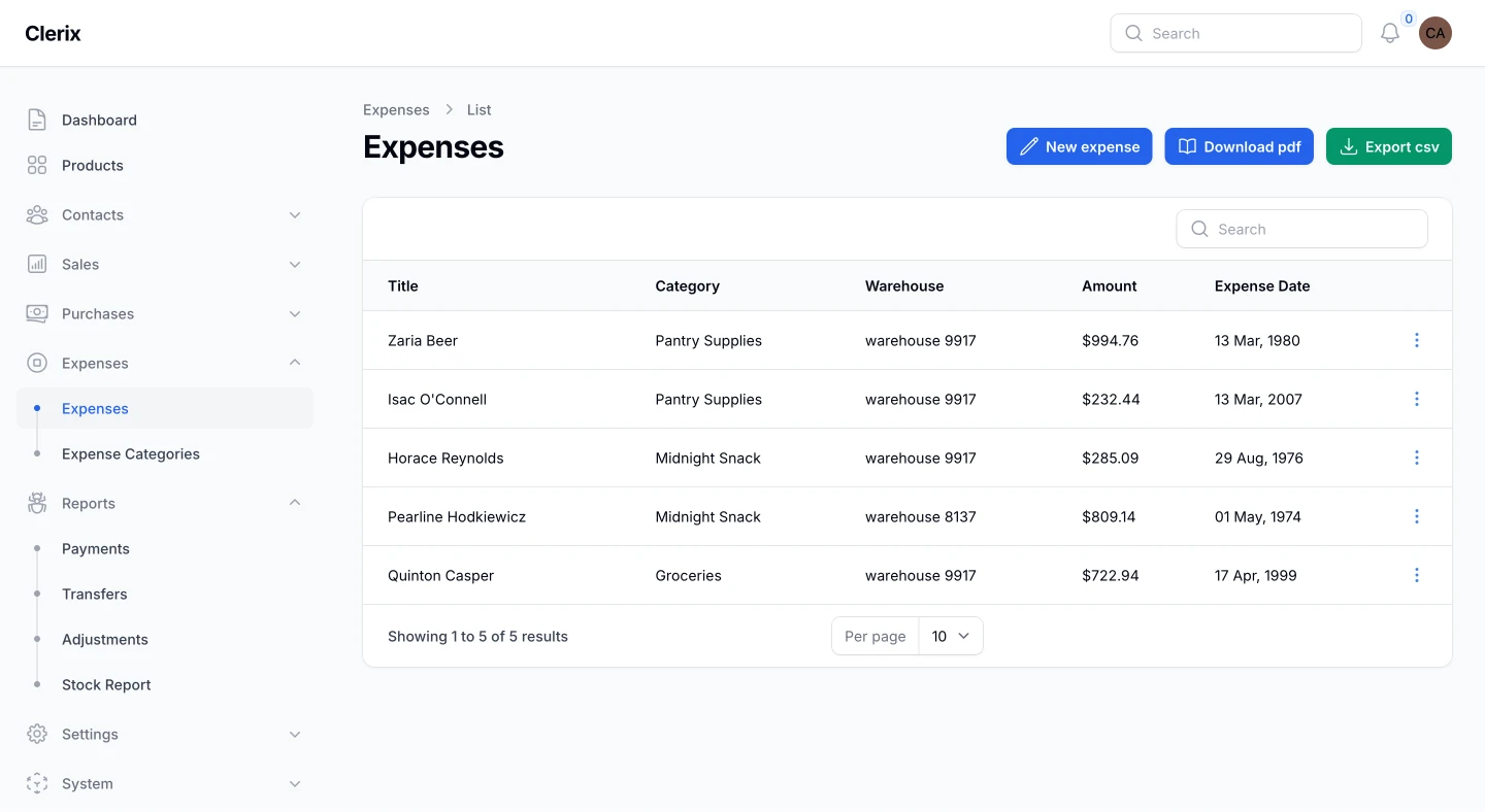 Expense Management