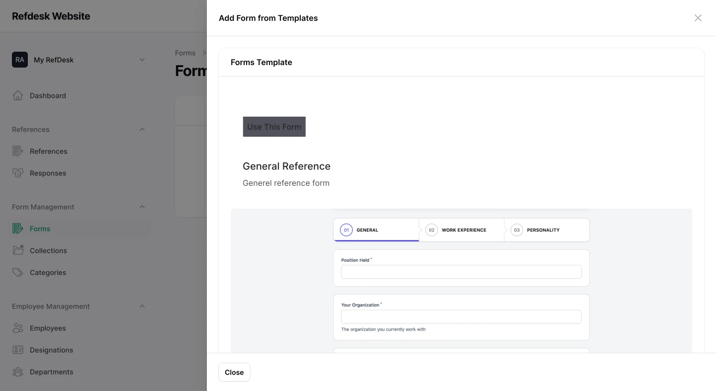 Build Reference Templates using Filament PHP
