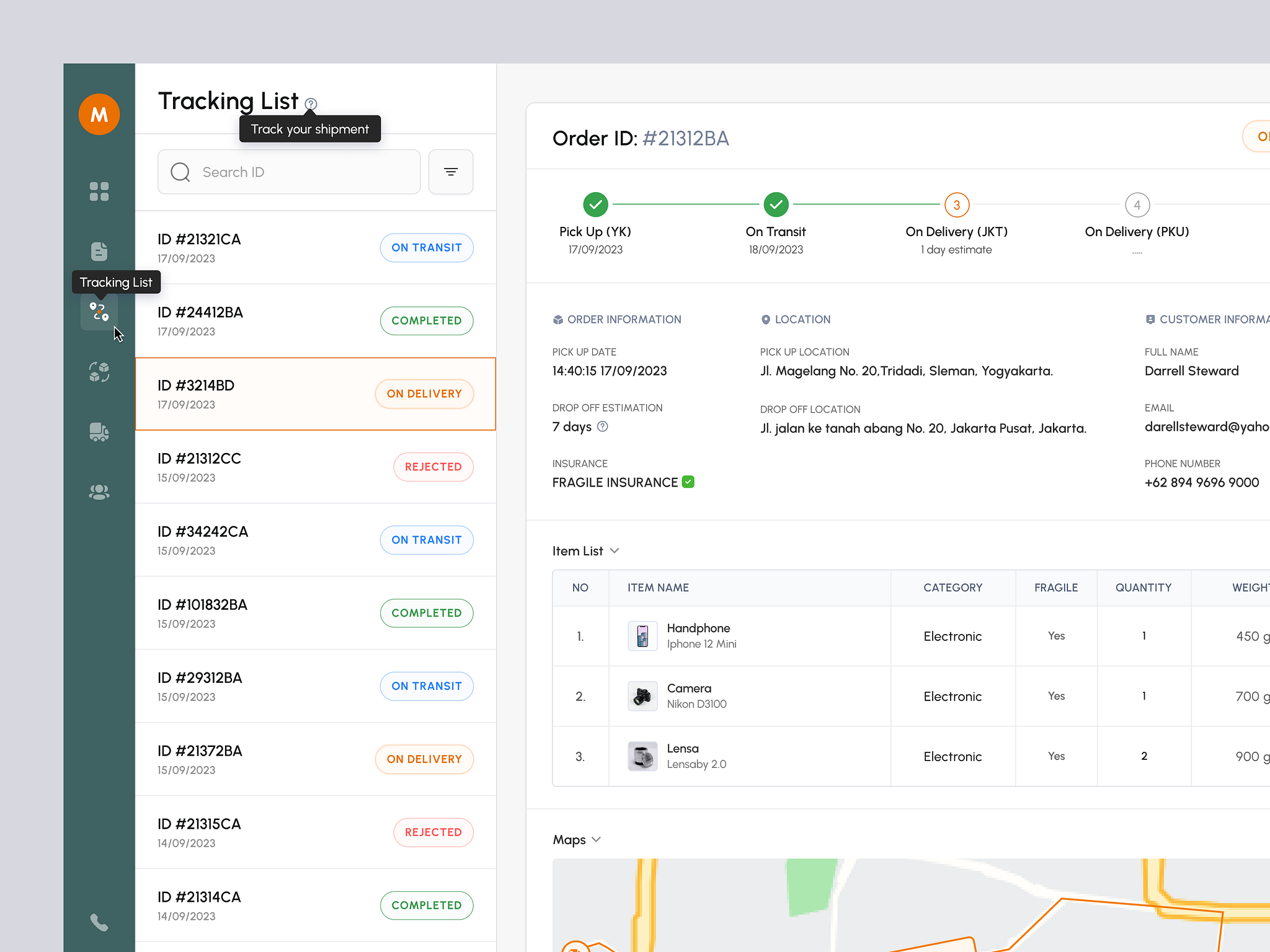 Build Transportation Logistics Tracker